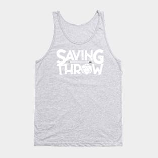 New Saving Throw Logo - White Tank Top